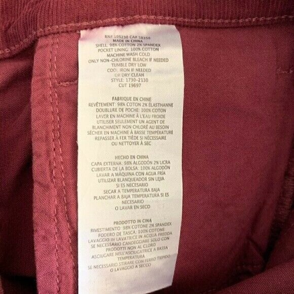 Current/Elliott Pants Size 25 Color Wine NEW $208 The Kick Jeans Womens Corduroy - Picture 7 of 8